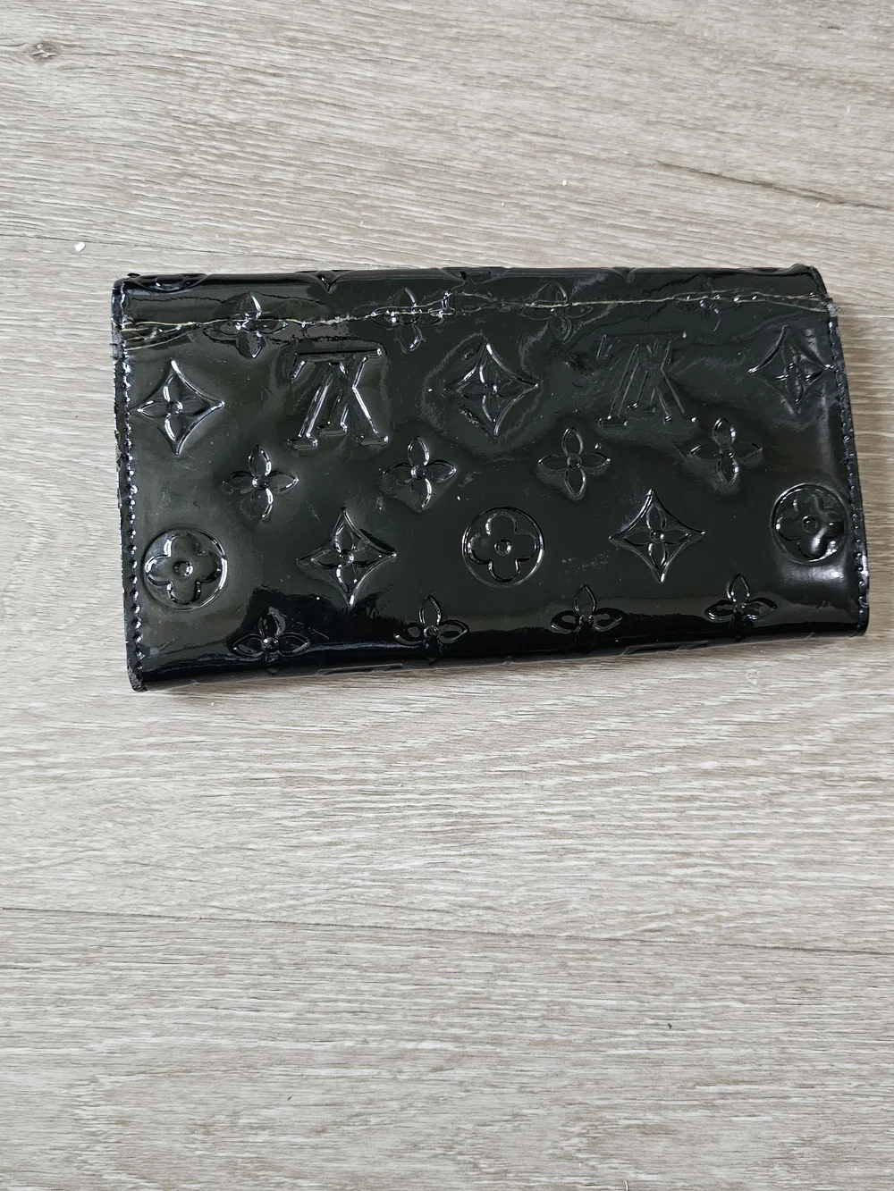 Louis Vuitton Black Patent Monogram Continental Wallet